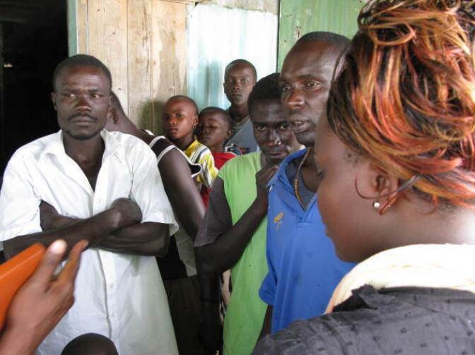 Outreach workers are trying to persuade local fishermen to get circumcised.