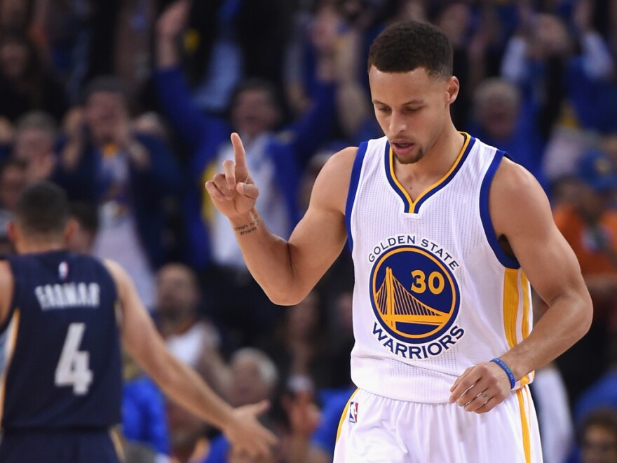 Guard Steph Curry of the Golden State Warriors has led the team to the top of the NBA for the past two seasons.