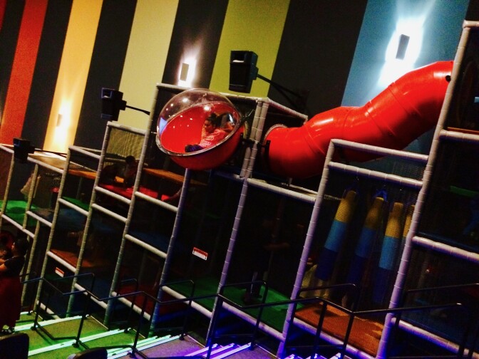 Indoor slide at Cinepolis movie theater the city of Pico Rivera near LA