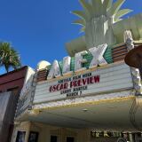 A theater marquis touts the AirTalk FilmWeek Oscar Preview.