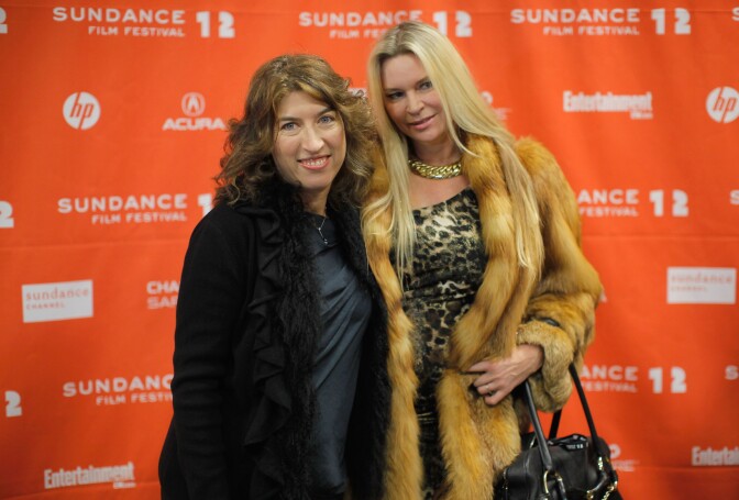 PARK CITY, UT - JANUARY 19:  Producer Lauren Greenfield (L) and Jacqueline Siegel arrive at 'The Queen Of Versailles' premiere held at Eccles Center Theatre during the 2012 Sundance Film Festival on January 19, 2012 in Park City, Utah.  (Photo by Jemal Countess/Getty Images)