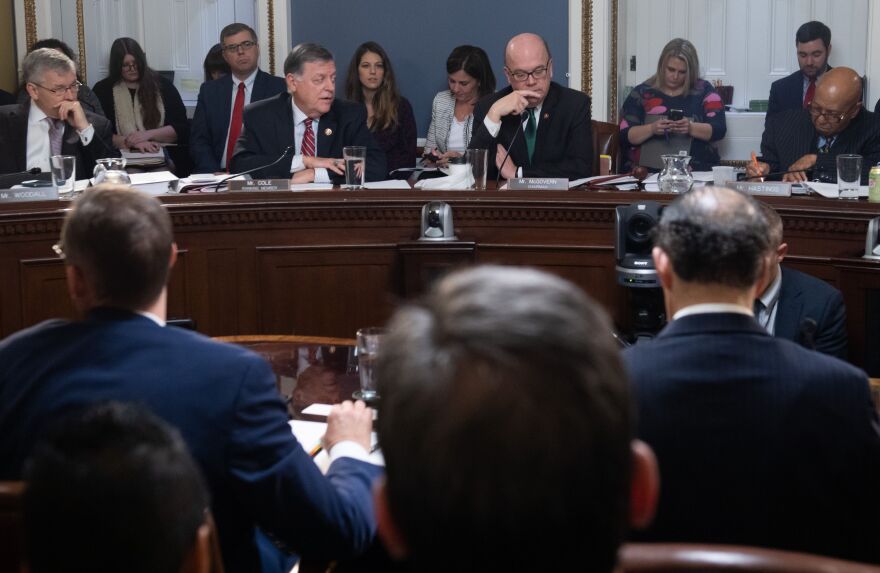 Members of the House Rules Committee hold a hearing on the impeachment of US President Donald Trump at the US Capitol in Washington, DC, December 17, 2019. (Photo by SAUL LOEB / AFP) (Photo by SAUL LOEB/AFP via Getty Images)