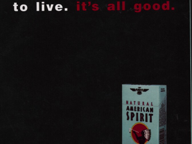 An advertisement for American Spirit cigarettes, targeting the gay community.