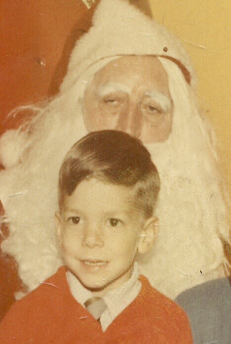 "Santa looks smashed! A little too much nog. I was probably 5 or 6 at the time."—Fred Folsom
