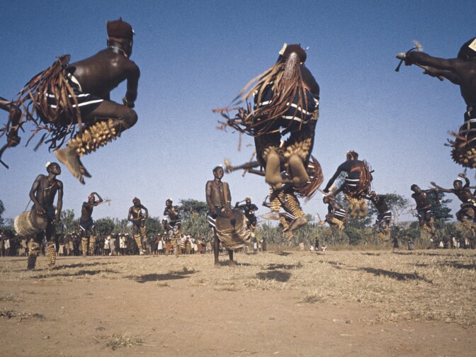 Irigwe dancers in 1959, Miangovillage, Jos Plateau, Nigeria.
