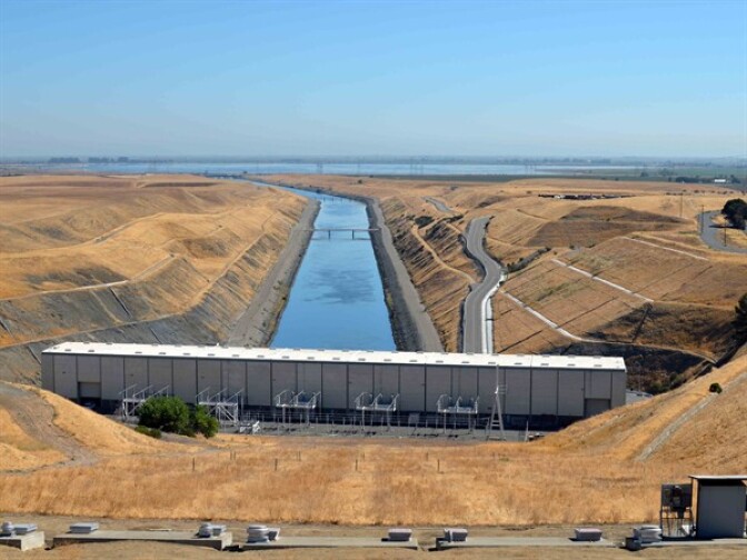 The Harvey O. Banks Pumping Plant near Tracy, Calif. in the Delta
