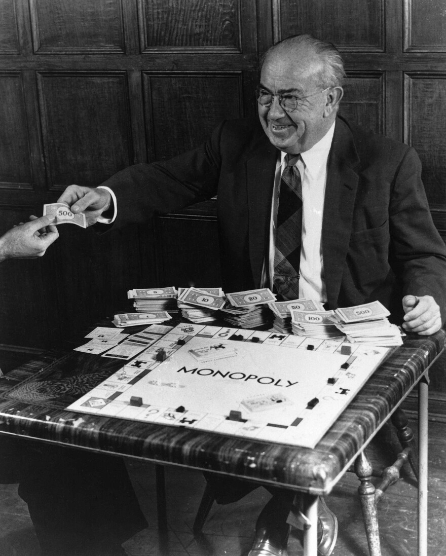 Charles Darrow, seen here in 1958, learned about Lizzie Magie's Landlord's Game through a Quaker friend.