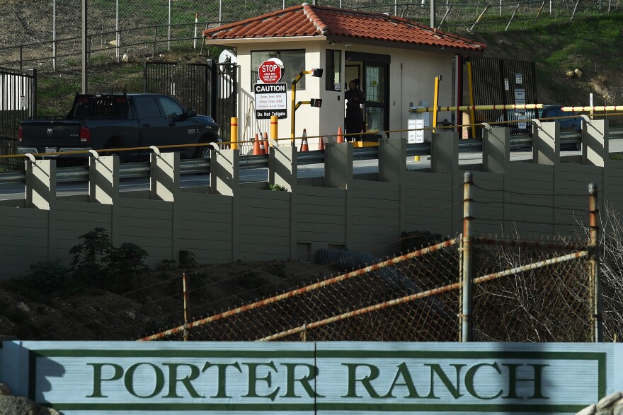 The entrance to the SoCal Gas facility where a gas leak has continued since October 2015. Jerry Brown declared a state of emergency in the Porter Ranch community.