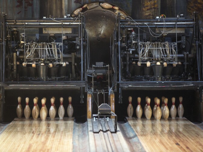 The eight bowling lanes at the newly renovated Highland Park Bowl all have vintage pin setters. The Highland Park bowling alley, bar and live music venue is set to open this week.