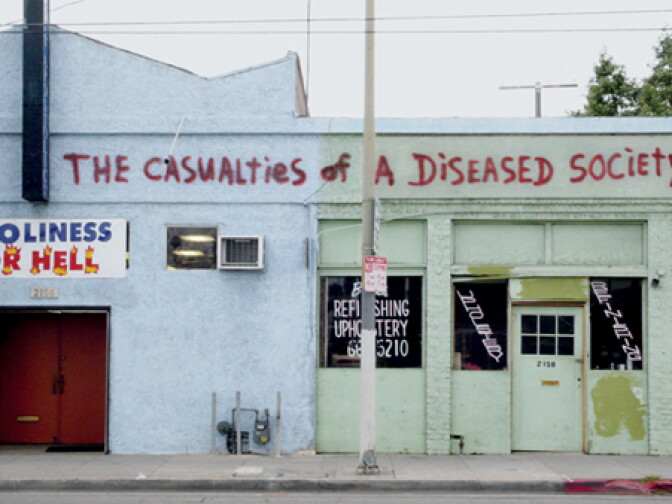  Artist Daniel Joseph Martinez's art piece, "Holiness or Hell."