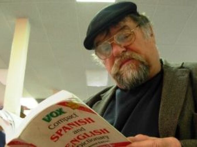 Off-Ramp commentator Marc Haefele, translating at Philppe's French Dip.