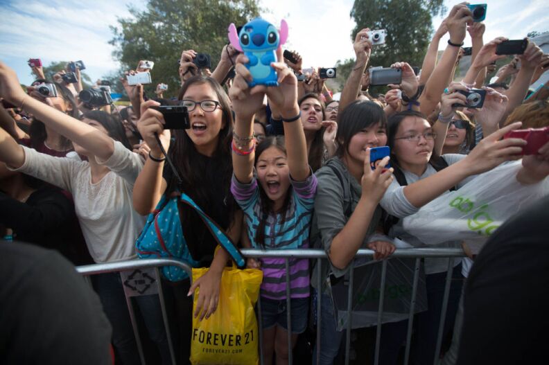 More than 9,000 fans attended KCON, the United States' first convention for Korean pop music, at the Verizon Ampitheatre in Irvine, Calif. on Saturday, Oct. 13.