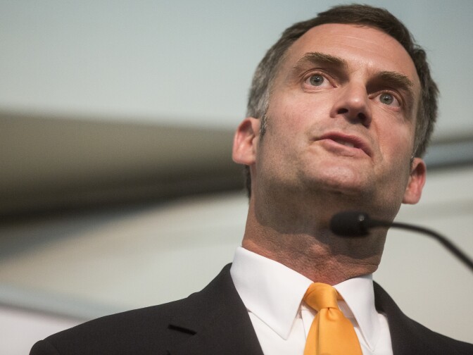 Darrell Park speaks during a forum on children's issues on Tuesday, May 10, 2016 for candidates vying for the fifth district seat on the Los Angeles County Board of Supervisors. The event was put on by Fostering Media Connections at Pasadena City College.