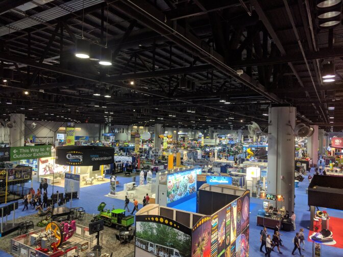 The show floor of the IAAPA Attractions Expo in Orlando