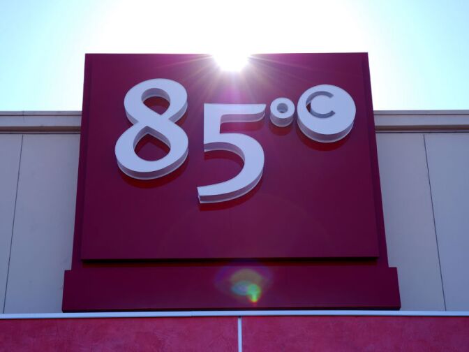 WEST COVINA, Calif. -- The sun peers over the brand new signage at the new 85°C Bakery Cafe on Jan. 16. This company-owned West Covina location is the third to open in the United States, with more openings planned throughout Southern California. The Taiwan-based chain, while new to the U.S. market, operates more than 700 stores worldwide.