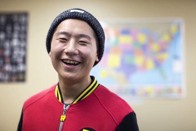 Jesse Chou is a senior at Arroyo Pacific Academy in Arcadia.  Chou says in China, he would stay at school until 10 at night prepping for the national college-entrance exam.
