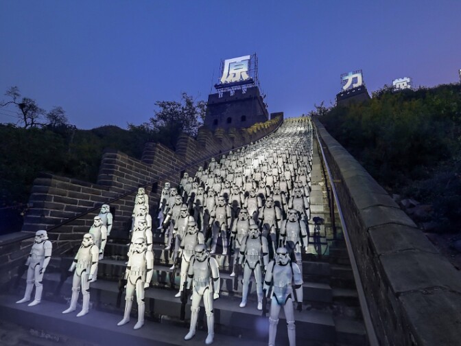 Star Wars: The Force Awakens on the Great Wall (PRNewsFoto/The Walt Disney)