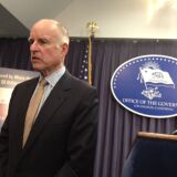 California Gov. Jerry Brown reveals his May budget revise, Monday, May 14, 2012.