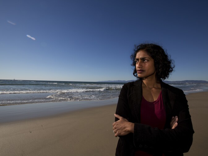 Rita Kampalath Science and Policy Director Heal the Bay. Outside Hyperion Water Reclamation Plant on Dockweiler Beach on Nov 12th 2015.