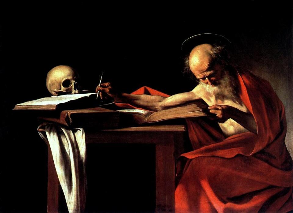 Caravaggio's "Saint Jerome," about 1605-6.