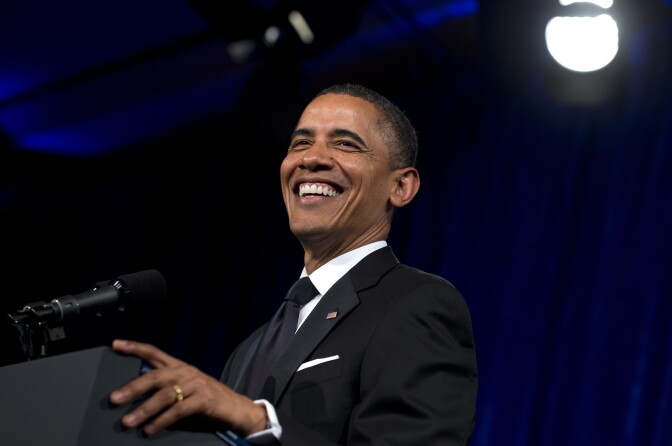 President Barack Obama speaks during the Asian Pacific American Institute for Congressional Studies (APAICS) 18th Annual Gala Dinner in Washington, DC, May 8, 2012.