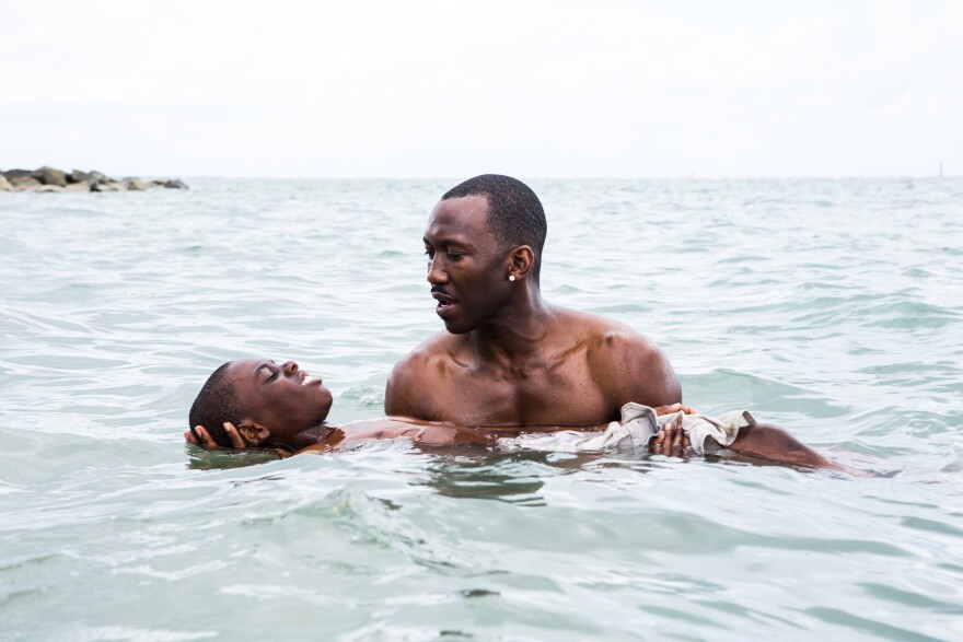 Alex R. Hibbert (left) and Mahershala Ali star in the new drama "Moonlight."