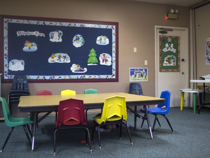 San Bernardino mass shooting victim Michael Wetzel and his wife taught Sunday school in this classroom once a month.
