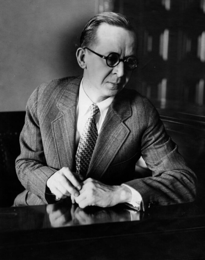 1937 Photo of Otto Sanhuber in court. Nicknamed the "bat man" because he lived in the attic of Mr. and Mrs. Fred Oesterreich and was Mrs. Oesterreich's lover. 