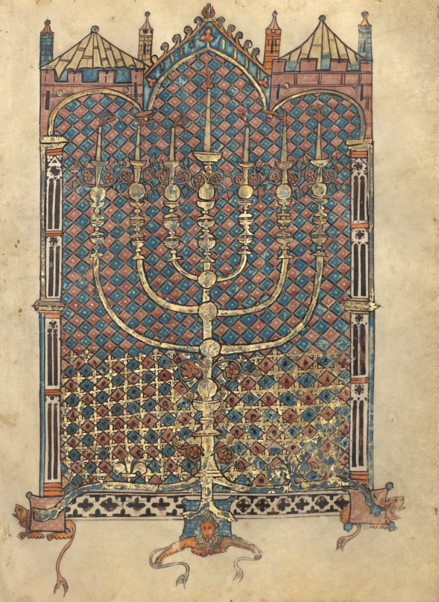 A Jewish Menorah in the Rothschild Pentateuch