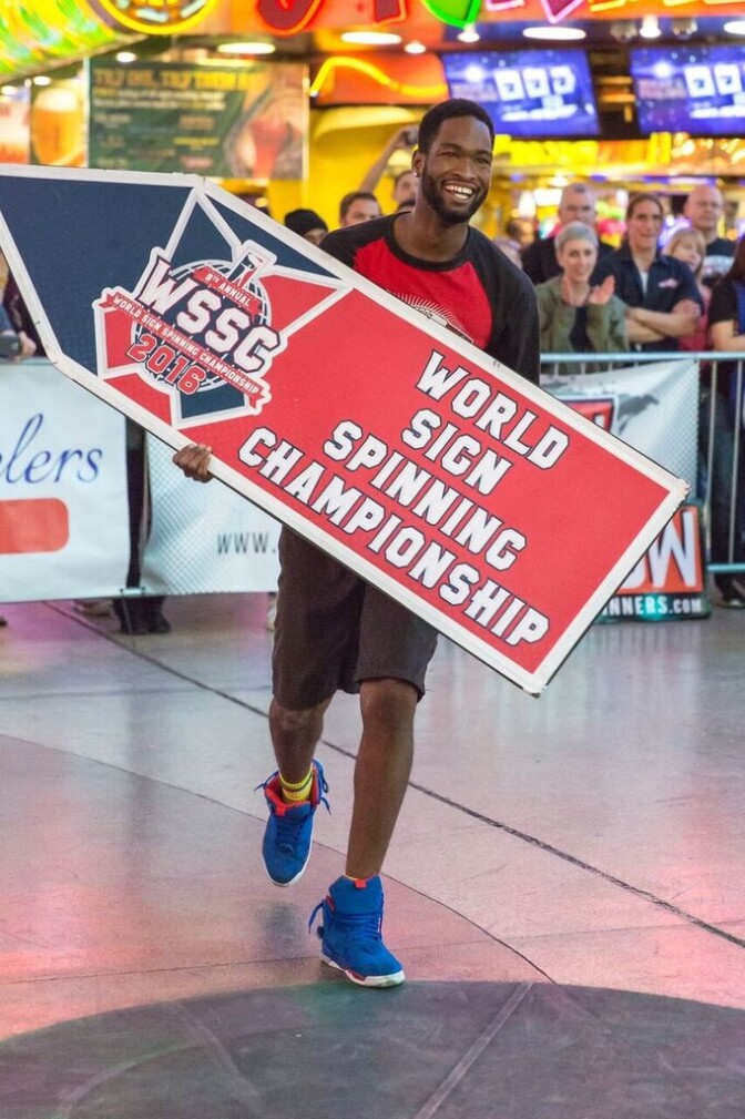 Kadeem Johnson performs in his final set.