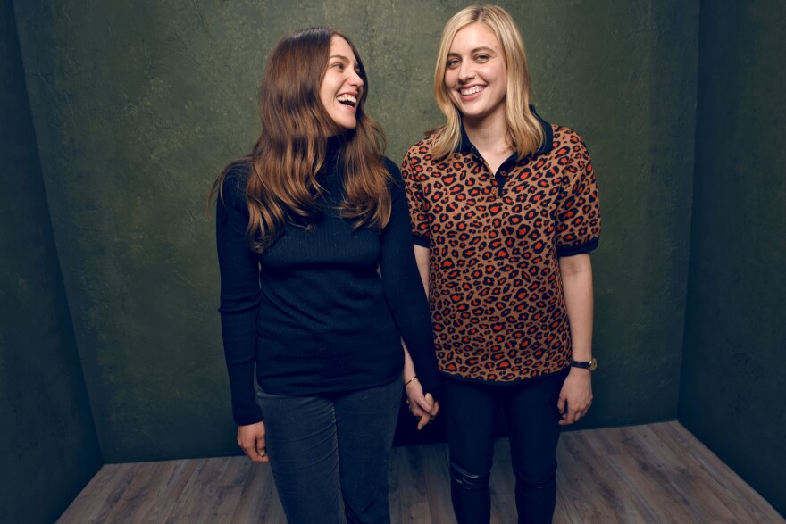 PARK CITY, UT - JANUARY 24:  Actresses Lola Kirke (L) and Greta Gerwig from "Mistress America" pose for a portrait at the Village at the Lift Presented by McDonald's McCafe during the 2015 Sundance Film Festival on January 24, 2015 in Park City, Utah.  (Photo by Larry Busacca/Getty Images)