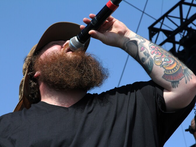 Action Bronson performs on Day One of the Coachella Music Festival.