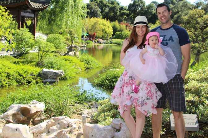 Rachel, Brendon, and their daughter.