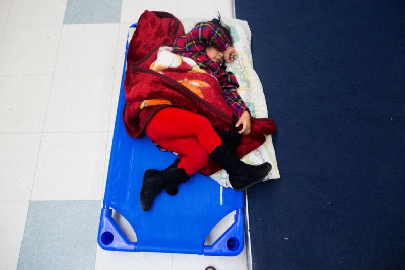 Ashley Salgado takes a nap at Jardín de Niños on February 5th, 2013. The school is run by the California Children's Academy, which runs 17 programs in Los Angeles.