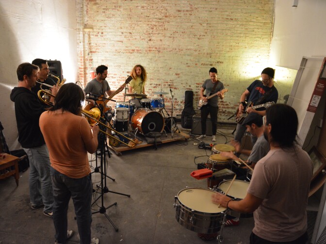 Jungle Fire at their rehearsal space in mid-town Los Angeles.