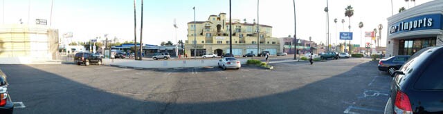 A panorama shot of the area known as lower village