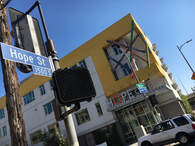 The Hope Street Family Center focuses on family health and well-being, providing home visits for the nearby community as well as an on-site Early Head Start program and preschool. It began in 1992 and is part of Dignity Health California Hospital Medical Center.