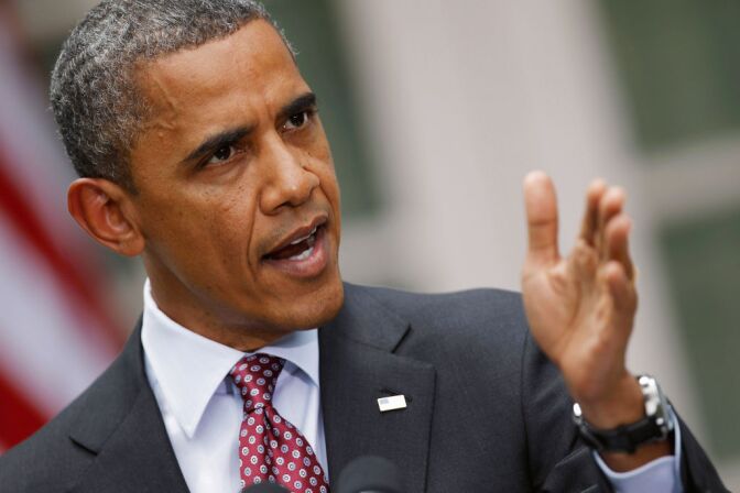 President Barack Obama responds to a question from Neil Munro of the Daily Caller after he interruped the president while Obama delivered remarks about the Department of Homeland Security's recent announcement about deportation of illegal immigrants in the Rose Garden at the White House June 15, 2012 in Washington, DC. With the DREAM Act unable to gain traction in Congress, Obama announced that his administration would stop deporting some young people who came to U.S. as children of illegal immigrants.
