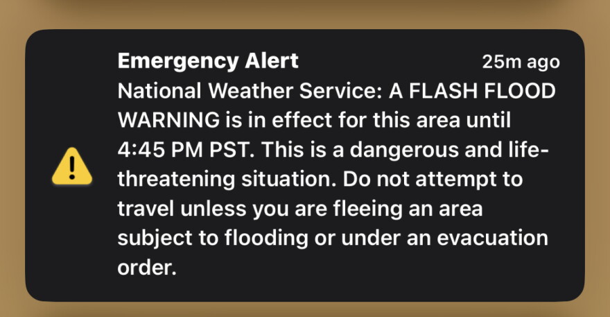 About That Flash Flood Alert You Might Have Just Gotten | LAist