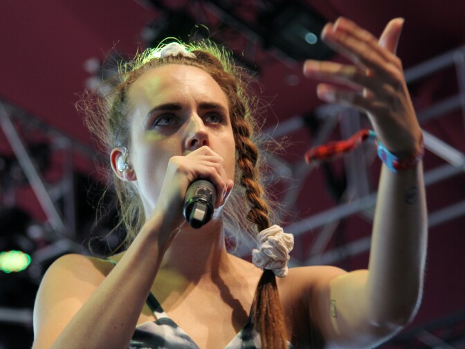 MØ performs on Day Three of the Coachella Music Festival.