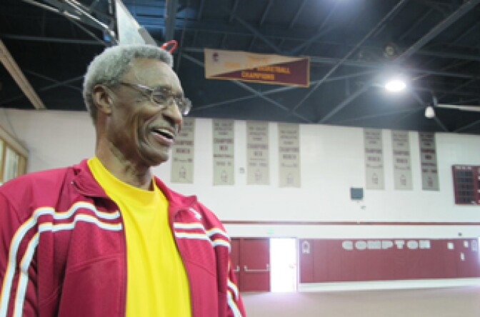 James Newman coached the 33-0 Compton College men’s basketball team to a state championship.
