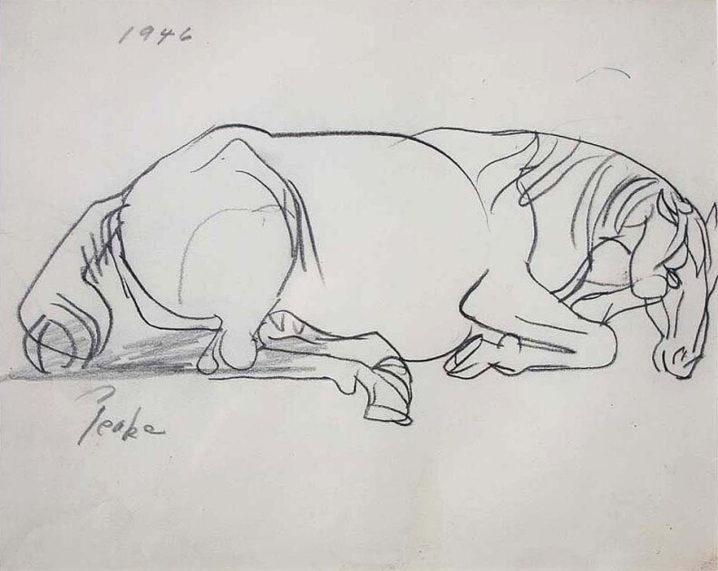 Resting mare, 1946