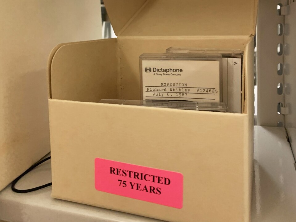 The four tapes were marked as "restricted" in the archives of the Library of Virginia in Richmond.