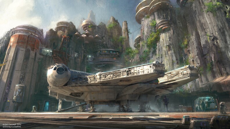 Concept art of Star Wars Land.