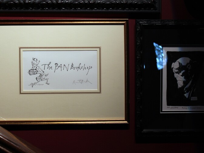 Art on the walls of "Bleak House." 