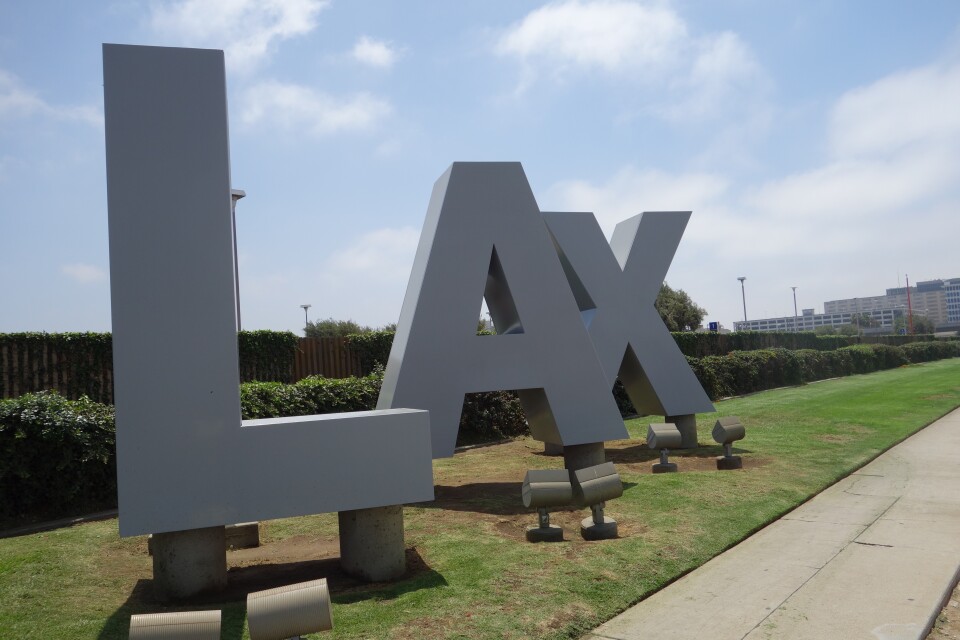 File photo: A sign outside LAX.
