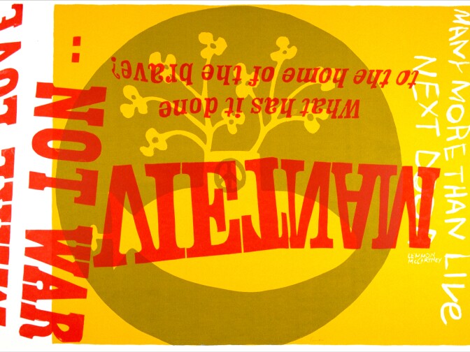 "yellow submarine," Corita serigraph, 1967.