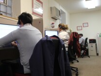 Workers at Chicago’s homelessness prevention call center can point qualifying clients toward emergency financial assistance to avoid eviction, Nov. 14, 2019.