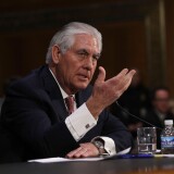 WASHINGTON, DC - JANUARY 11:  Former ExxonMobil CEO Rex Tillerson, U.S. President-elect Donald Trump's nominee for Secretary of State, testifies during his confirmation hearing before the Senate Foreign Relations Committee January 11, 2017 on Capitol Hill in Washington, DC. Tillerson is expected to face tough questions regarding his ties with Russian President Vladimir Putin. (Photo by Alex Wong/Getty Images)