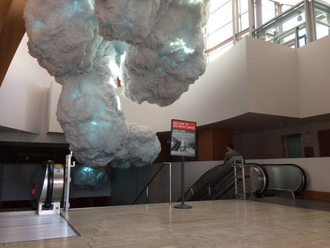 Composer Rand Steiger wrote 12 hours of music to accompany the "Nimbus" installation. 